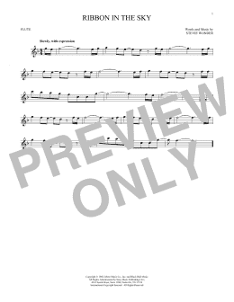 page one of Ribbon In The Sky (Flute Solo)