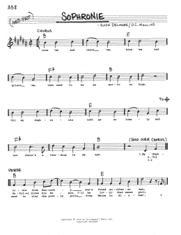 page one of Sophronie (Real Book – Melody, Lyrics & Chords)