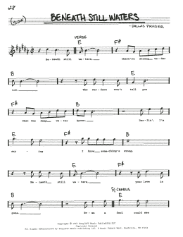 page one of Beneath Still Waters (Real Book – Melody, Lyrics & Chords)
