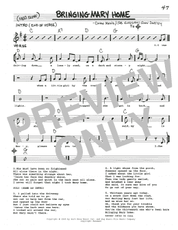 page one of Bringing Mary Home (Real Book – Melody, Lyrics & Chords)