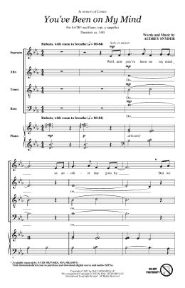page one of You've Been On My Mind (SATB Choir)