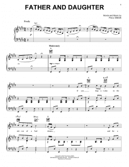 page one of Father And Daughter (Piano, Vocal & Guitar Chords (Right-Hand Melody))