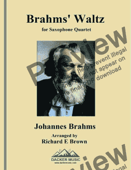 page one of Brahms' Waltz 