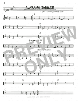 page one of Alabama Jubilee (Real Book – Melody, Lyrics & Chords)