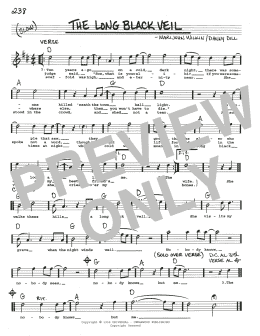 page one of The Long Black Veil (Real Book – Melody, Lyrics & Chords)