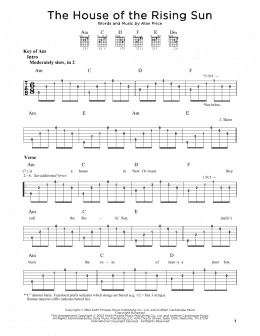 page one of The House Of The Rising Sun (Guitar Rhythm Tab)