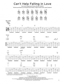 page one of Can't Help Falling In Love (Guitar Rhythm Tab)
