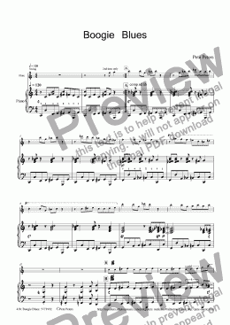 page one of Boogie Blues (Flute)