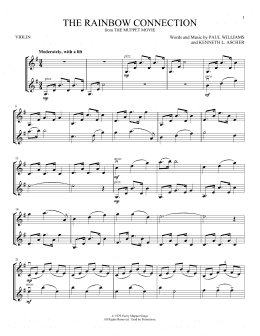 page one of The Rainbow Connection (Violin Duet)