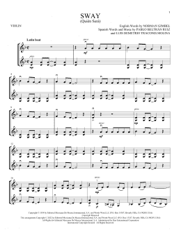 page one of Sway (Quien Sera) (Violin Duet)
