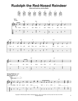 page one of Rudolph The Red-Nosed Reindeer (Easy Guitar Tab)