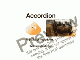 page one of ACCORDION FIRST STEPS TUTOR BOOK