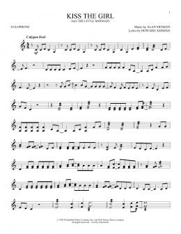 page one of Kiss The Girl (from The Little Mermaid) (Xylophone Solo)
