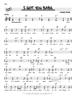 page one of I Got You Babe (Real Book – Melody, Lyrics & Chords)