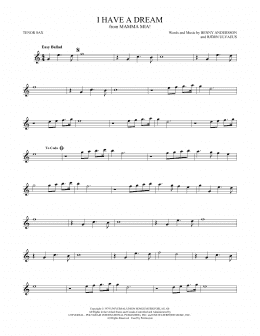 page one of I Have A Dream (Tenor Sax Solo)