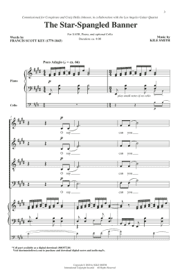 page one of The Star-Spangled Banner (SATB Choir)