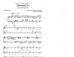 page one of Adoramus Te (3-Part Mixed Choir)