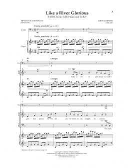 page one of Like A River Glorious (SATB Choir)