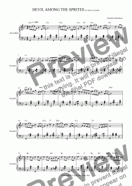 page one of Devil Among the Sprites_piano accordion