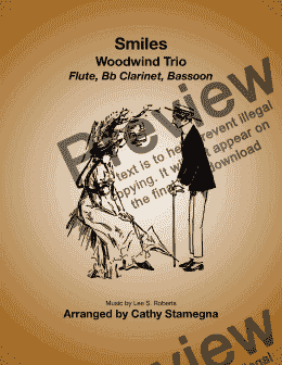 page one of Smiles - Woodwind Trio (Flute, Bb Clarinet, Bassoon)