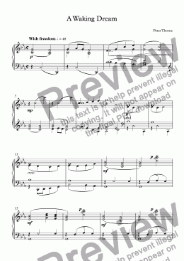 page one of A Waking Dream - Full Score