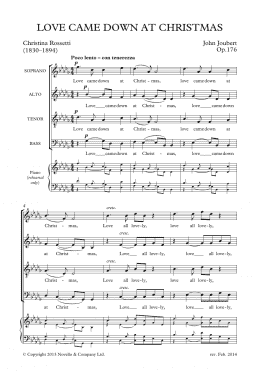 page one of Love Came Down At Christmas (Choir)