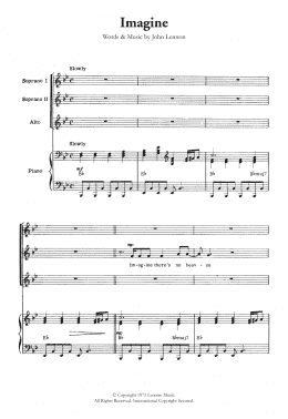 page one of Imagine (Choir)