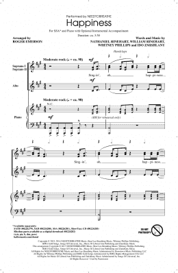 page one of Happiness (SSA Choir)