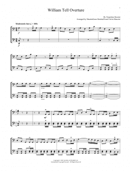 page one of William Tell Overture (Cello Duet)