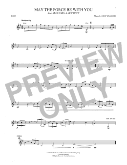 page one of May The Force Be With You (from Star Wars: A New Hope) (French Horn Solo)