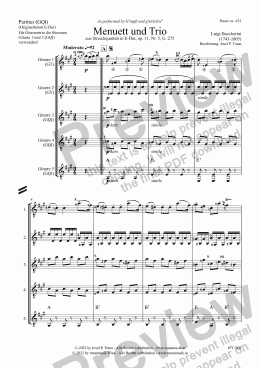 page one of Menuett und Trio (GQI/Score & Parts)