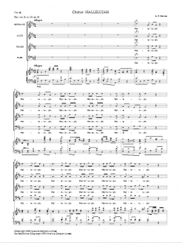 page one of Hallelujah (SATB Choir)