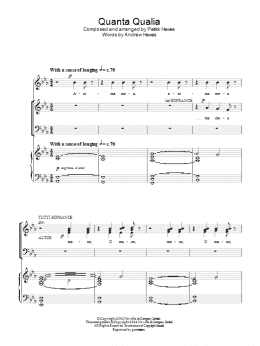 page one of Quanta Qualia (SATB Choir)