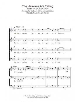 page one of The Heavens Are Telling (SATB Choir)