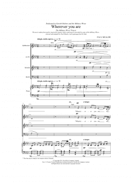 page one of Wherever You Are (SATB Choir)