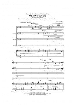page one of Wherever You Are (TTBB Choir)