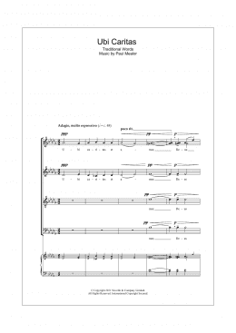 page one of Ubi Caritas (SATB Choir)