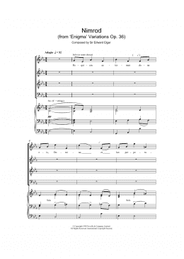 page one of Nimrod (from Enigma Variations Op.36) (SATB Choir)