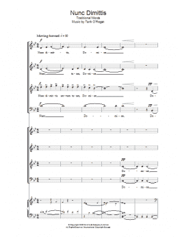 page one of Nunc Dimittis (Choir)