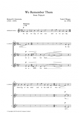 page one of We Remember Them (SATB Choir)