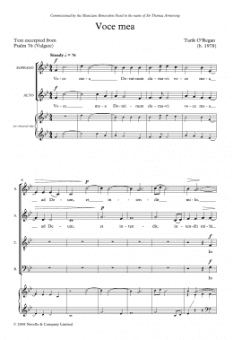 page one of Voce Mea (SATB Choir)