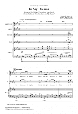 page one of In My Dreams (Choir)