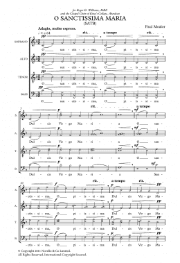 page one of O Sanctissima Maria (Choir)