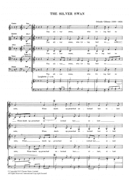 page one of The Silver Swan (SATB Choir)
