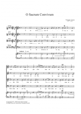 page one of O Sacrum Convivium (Choir)