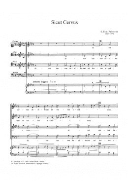 page one of Sicut Cervus (Choir)