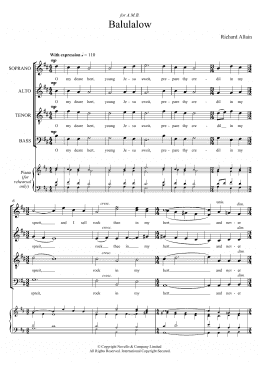page one of Balulalow (Choir)