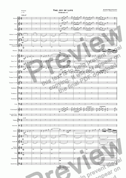 page one of The Joy of Life - Orchestra