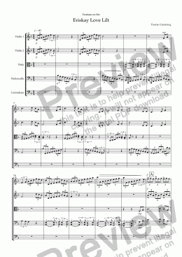 page one of "Fantasia on the Eriskay Love Lilt" for String Orchestra