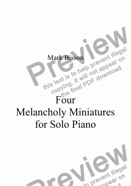 page one of 4 melancholy Miniatures